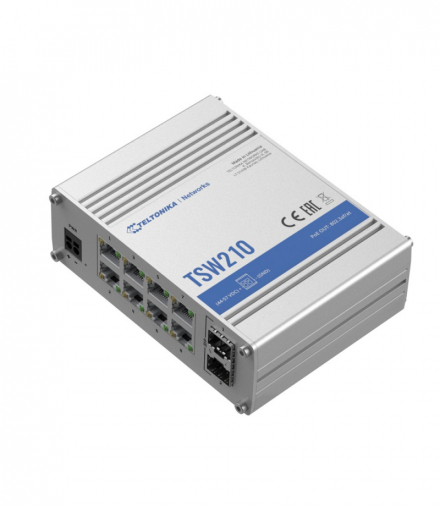 Teltonika TSW210 Switch 8x RJ45 1000Mb/s, 2x SFP TELTONIKA TELTONIKA TSW210 00B000
