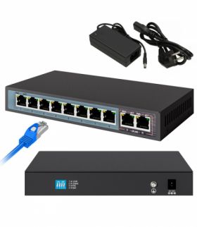 Extralink PERSES Switch PoE 8x Gigabit PoE/PoE+, 2x RJ45 Uplink Gigabit, 96W EXTRALINK EX.14312