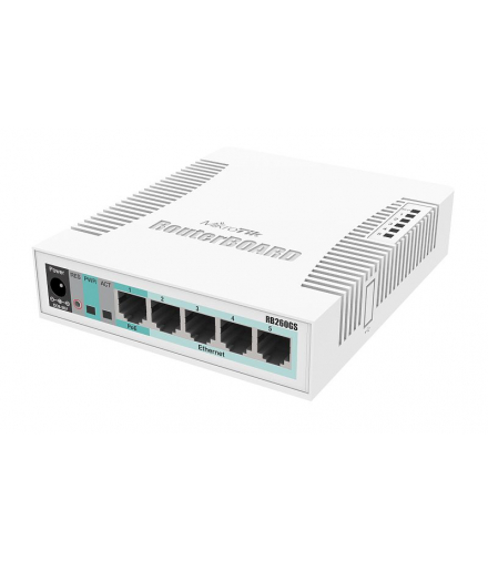 MikroTik CSS106-5G-1S Switch 5x RJ45 1000Mb/s, 1x SFP MIKROTIK CSS106-5G-1S