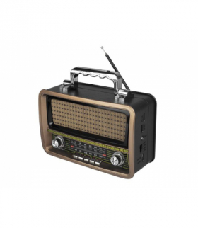 Radio przenośne RETRO USB,TF Card,AUX,BT ,akumulator, czarne LAMEX LX1919CZ