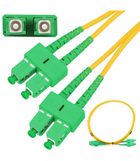 Extralink SC/APC-SC/APC Patchcord Jednomodowy, Duplex, G657A, 3mm, 10m EXTRALINK EX.2794