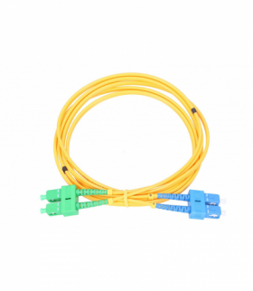 Extralink SC/UPC-SC/APC Patchcord PVC, Jednomodowy, Duplex, G652D, 3mm, 0,5m EXTRALINK EX.3548