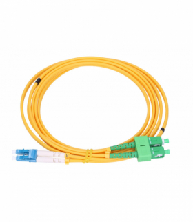 Extralink LC/UPC-SC/APC Patchcord Jednomodowy, Duplex, G652D, PVC, 3mm, 2m EXTRALINK EX.3517