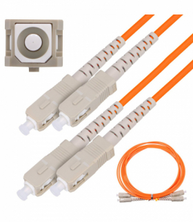 Extralink SC/UPC-SC/UPC Patchcord Wielomodowy, Duplex, 50/125, 3mm, 1m EXTRALINK EX.3692