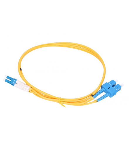 Extralink LC/UPC-SC/UPC Patchcord Jednomodowy, Duplex, G652D, 3mm, 0,5m EXTRALINK EX.12240