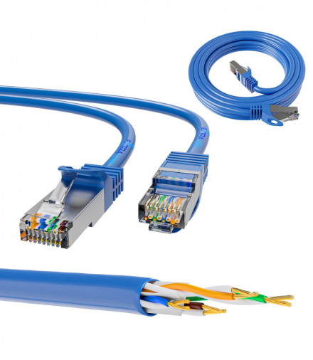 Extralink Kat.6A S/FTP 3m Patchcord LAN Miedź Kabel sieciowy skrętka 10Gbit/s EXTRALINK EX.6570