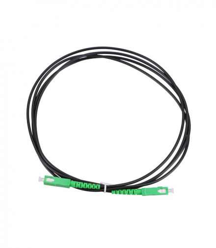 Extralink SC/APC-SC/APC Czarny Patchcord Jednomodowy, Simplex, 3mm, 1m EXTRALINK EX.19287