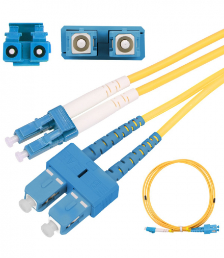 Extralink SC/UPC-LC/UPC Patchcord Jednomodowy, Duplex, G657A1, 3mm, 1m EXTRALINK EX.1742