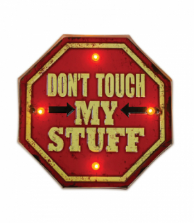 Znak Metalowy RETRO LED Dont Touch Forever Light