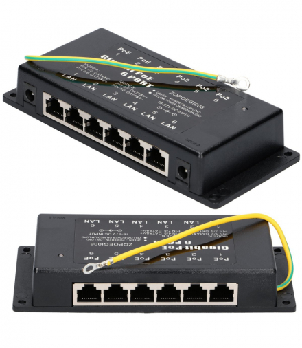 Extralink 6 Portowy Gigabit PoE Injector 6x 1000Mb/s RJ45 EXTRALINK EX.2039