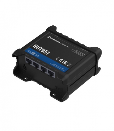 Teltonika RUT951 Profesjonalny przemysłowy router 4G LTE Cat.4, WiFi, Dual Sim, 1x WAN, 3X LAN, RUT951 000000 TELTONIKA TELTONIKA RUT951 000000 (QUEC)