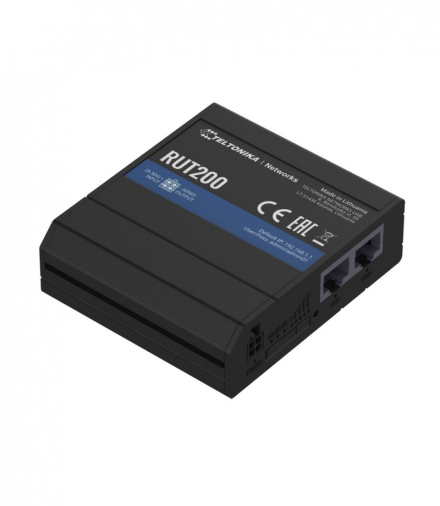 Teltonika RUT200 Przemysłowy Router LTE 4G/LTE Cat.4, 2x LAN 100Mb/s WiFi 2,4GHz, RMS TELTONIKA TELTONIKA RUT200