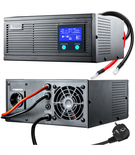 Extralink Piorun 1000VA/800W Inwerter Czysta sinusoida, napięcie akumulatora 12VDC EXTRALINK EX.31117