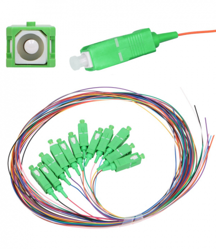 Extralink SC/APC Zestaw pigtaili Jednomodowe, 900um, G.657A1, 1,5m, 12 sztuk, 12 kolorów EXTRALINK EX.0349