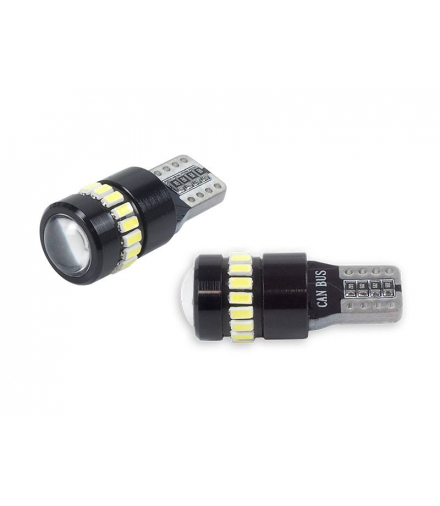 Żarówki LED CANBUS Amio, 18 x SMD 3014 + 1SMD T10 W5W White, 12 V/24 V. LX02446