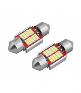 LED AMIO CANBUS 10SMD 4014 Festoon 31mm White 12V/24V, komplet 2szt. LX01288