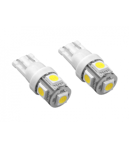 LED AMIO T10 5050 5SMD STANDARD White kpl 2szt. LX01284