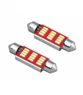 LED AMIO CANBUS 12SMD 4014 Festoon 41mm White 12V komplet 2szt. LX01291