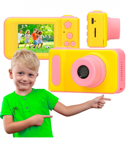 Extralink Kids Camera H8 Różowy Aparat cyfrowy 1080P 30fps, wyświetlacz 2.0 XINJIA EXTRALINK H8 PINK