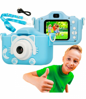 Extralink Kids Camera H27 Dual Niebieski Aparat cyfrowy 1080P 30fps, wyświetlacz 2.0 XINJIA EXTRALINK H27 DUAL BLUE