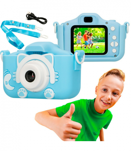 Extralink Kids Camera H27 Single Niebieski Aparat cyfrowy 1080P 30fps, wyświetlacz 2.0 XINJIA EXTRALINK H27 SINGLE BLUE