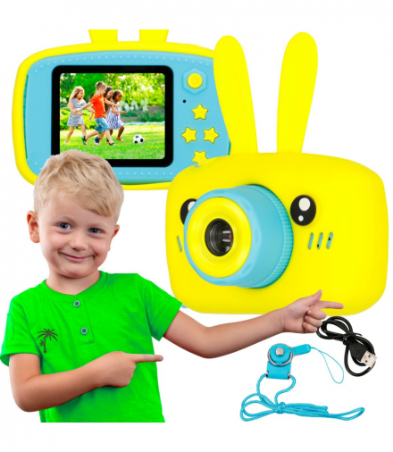 Extralink Kids Camera H23 Żółty Aparat cyfrowy 1080P 30fps, wyświetlacz 2.0 XINJIA EXTRALINK H23 YELLOW