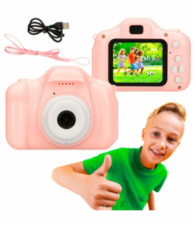 Extralink Kids Camera H20 Różowy Aparat cyfrowy 1080P 30fps, wyświetlacz 2.0 XINJIA EXTRALINK H20 PINK