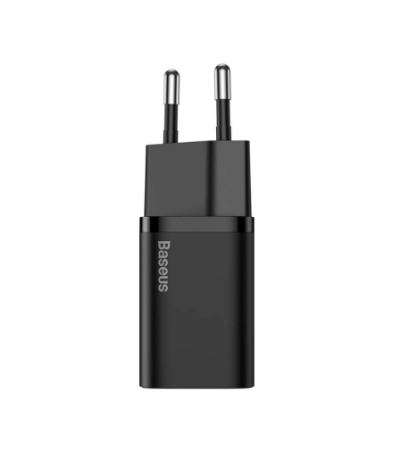 Baseus ładowarka sieciowa Super Si PD 25W 1x USB-C czarna + kabel USB-C - USB-C Baseus