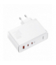 Baseus ładowarka sieciowa GaN5 Pro PD 140W 2x USB-C 1x USB biała + kabel USB-C - USB-C 240W Baseus