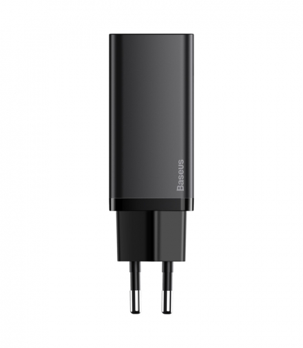 Baseus ładowarka sieciowa GaN2 Lite PD 65W 1x USB-C 1x USB czarna Baseus
