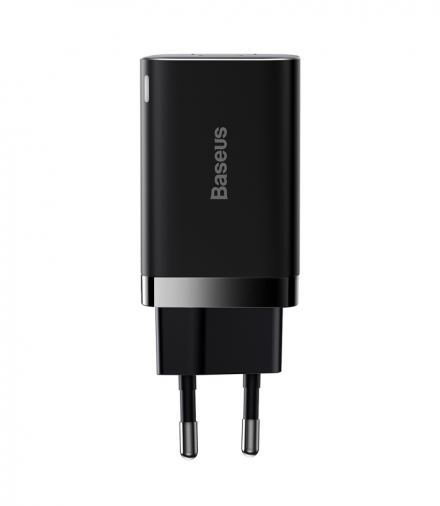 Baseus ładowarka sieciowa Super Si PD 30W 1x USB-C 1x USB czarna Baseus