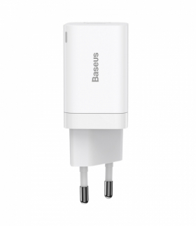 Baseus ładowarka sieciowa Super Si PD 30W 1x USB-C 1x USB biała Baseus