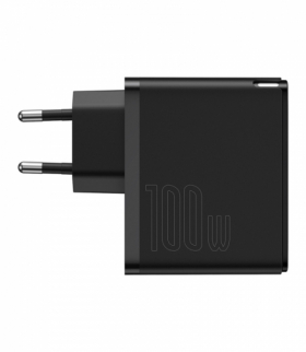 Baseus ładowarka sieciowa GaN2 PD 100W 1x USB-C czarna + kabel USB-C - USB-C Baseus