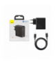 Baseus ładowarka sieciowa GaN2 PD 100W 1x USB-C czarna + kabel USB-C - USB-C Baseus