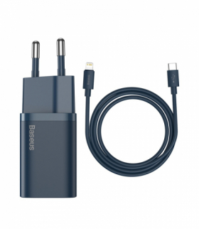 Baseus ładowarka sieciowa Super Si PD 20W 1x USB-C niebieska + kabel USB-C - Lightning Baseus