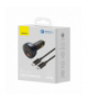 Baseus ładowarka samochodowa QC 5 PD 160W 1x USB 2x USB-C czarna + kabel USB-C - USB-C BRA012060