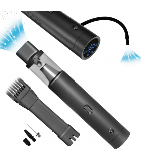 Odkurzacz ręczny, samochodowy i kompresor 2in1 czarny 2500mAh, 10kPa, USB typ C Extralink