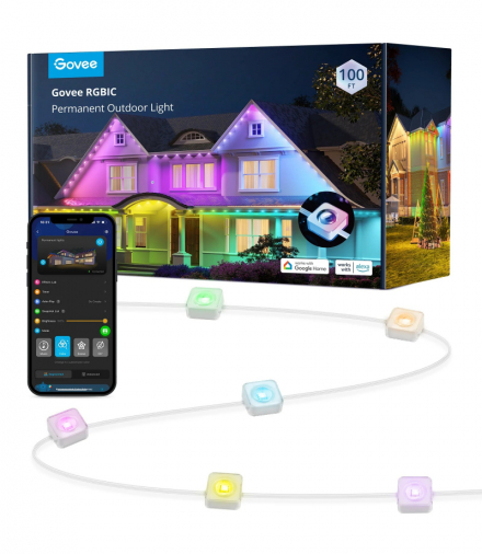 Govee H705A Permament Outdoor Lights 30m Oświetlenie LED RGBIC, Wi-Fi, Bluetooth, IP67 GOVEE H705A3D1