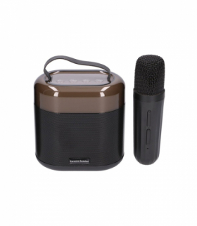 Extralink Kids Karaoke LED Speaker 1x Mic Czarny Zestaw do Karaoke głośnik, 1 mikrofon, Bluetooth, AUX, slot na karty pamięci, oświetlenie RGB EXTRALINK EX.39083