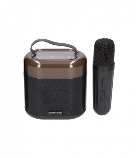 Extralink Kids Karaoke LED Speaker 1x Mic Czarny Zestaw do Karaoke głośnik, 1 mikrofon, Bluetooth, AUX, slot na karty pamięci, oświetlenie RGB EXTRALINK EX.39083