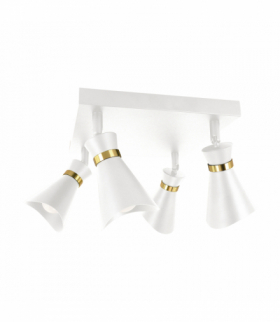 Oprawa ścienno-sufitowa LORETA SPT E14 4D WHITE/GOLDEN biały/złoty Struhm 04321