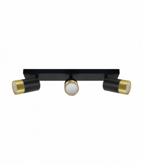 Oprawa ścienno-sufitowa PUZON SPT GU10 3L BLACK/GOLDEN czarny/złoty Struhm 04280