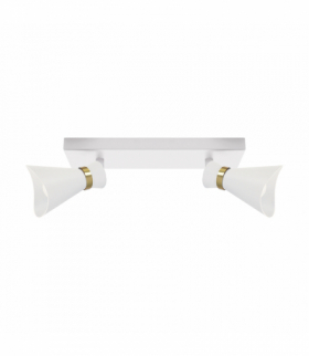 Oprawa ścienno-sufitowa LORETA SPT E14 2L WHITE/GOLDEN biały/złoty Struhm 04220