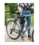 Torba rowerowa pod ramę z kieszenią na bidon, czarna. RIDER105B