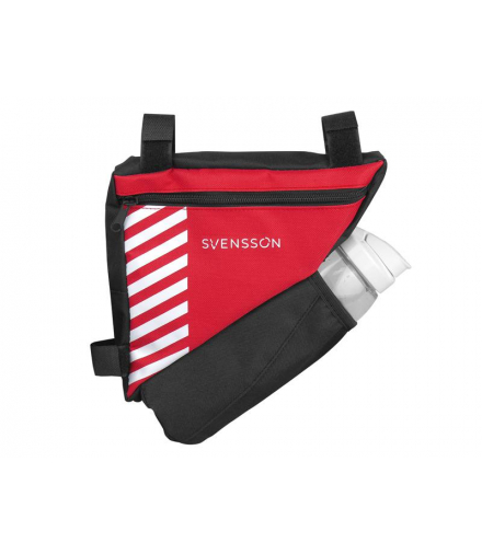 Torba rowerowa pod ramę z kieszenią na bidon, czerwona. RIDER105R