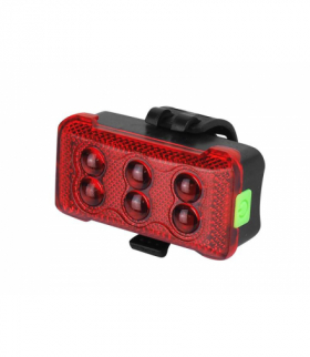 Lampa rowerowa tylna 6-LED, 2xAAA LXW16