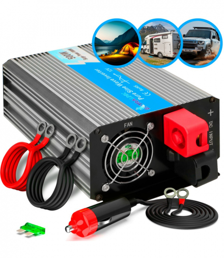 Extralink OPIP-500W Przetwornica napięcia samochodowa 12V, 500W czysty sinus EXTRALINK EX.18075