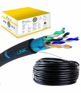 Extralink CAT5E FTP (F/UTP) Zewnętrzny żelowany Kabel sieciowy skrętka 305M EXTRALINK EX.17092