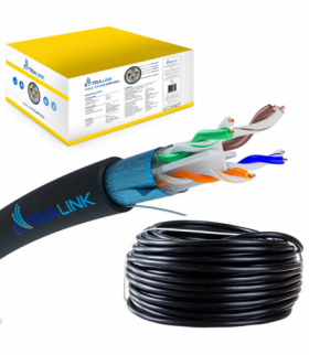 Extralink CAT6 FTP (F/UTP) Zewnętrzny żelowany Kabel sieciowy skrętka 305M EXTRALINK EX.17108