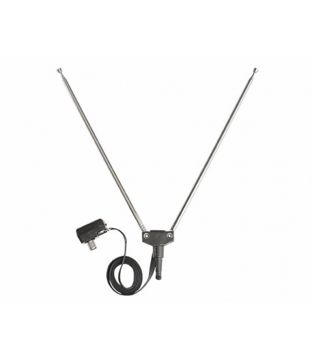 Antena TV pokojowa dwuramienna z wtykiem. LX9005TV